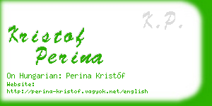 kristof perina business card